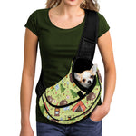Cute Camping Pattern Print Pet Sling Carrier
