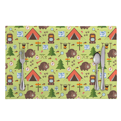 Cute Camping Pattern Print Placemat