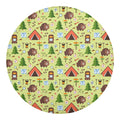 Cute Camping Pattern Print Round Blanket