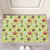 Cute Camping Pattern Print Rubber Doormat