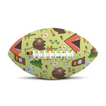 Cute Camping Pattern Print Rugby Ball