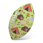Cute Camping Pattern Print Rugby Ball