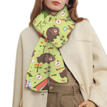 Cute Camping Pattern Print Scarf