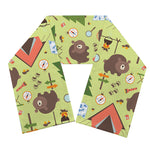 Cute Camping Pattern Print Scarf