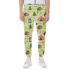 Cute Camping Pattern Print Scuba Joggers