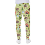 Cute Camping Pattern Print Scuba Joggers