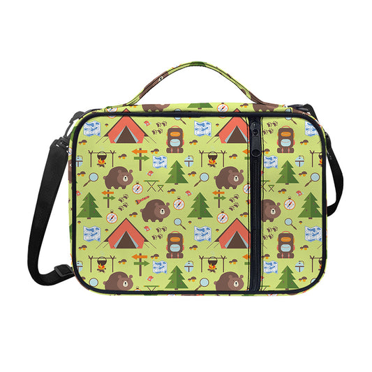 Cute Camping Pattern Print Shoulder Strap Bible Bag