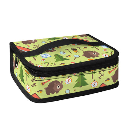 Cute Camping Pattern Print Small Lunch Bag