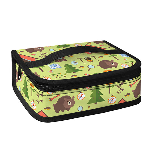 Cute Camping Pattern Print Small Lunch Bag