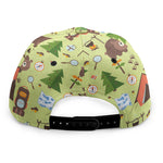 Cute Camping Pattern Print Snapback Cap