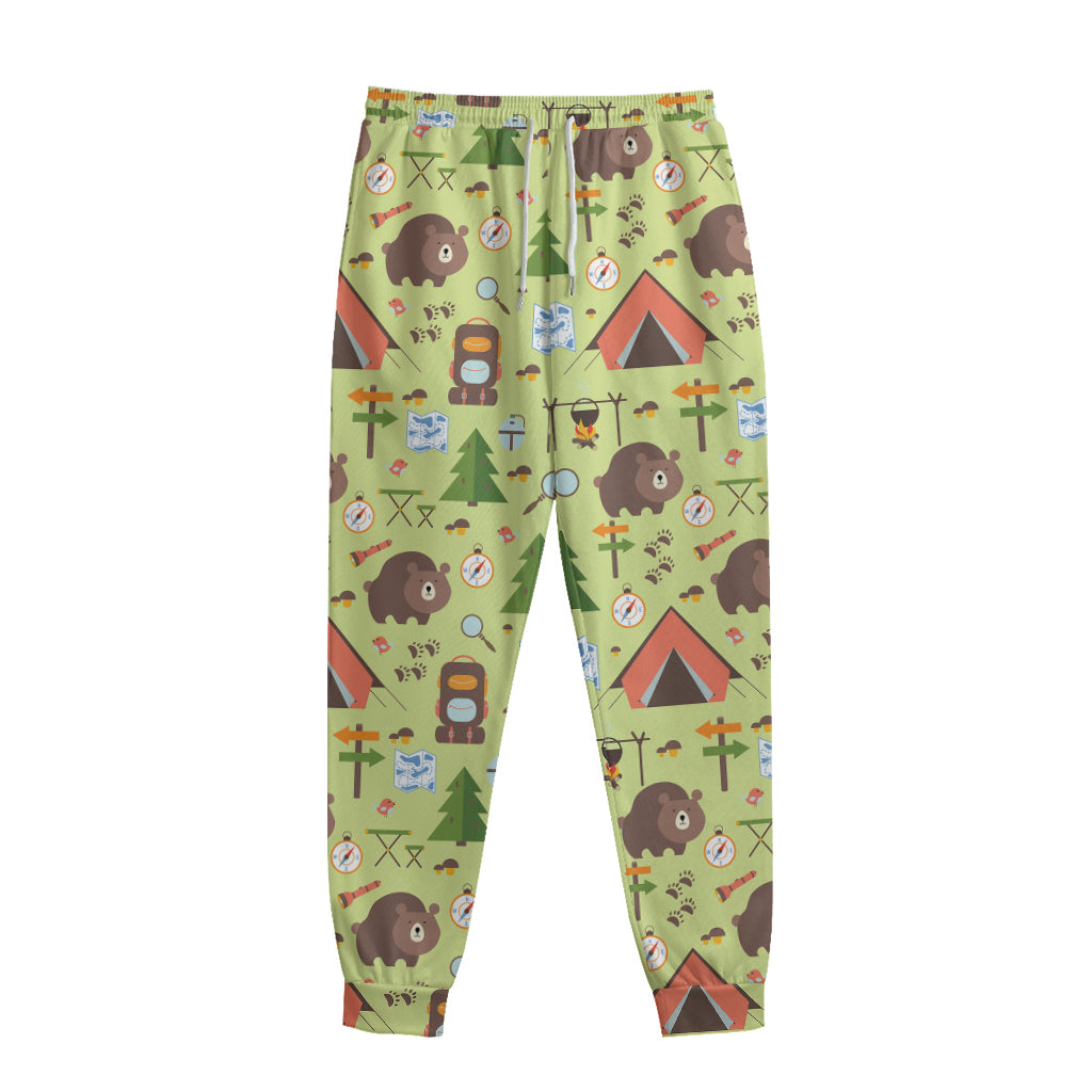 Cute Camping Pattern Print Sweatpants