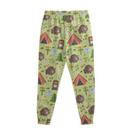 Cute Camping Pattern Print Sweatpants