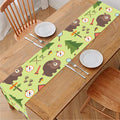 Cute Camping Pattern Print Table Runner