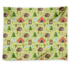 Cute Camping Pattern Print Tapestry