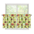 Cute Camping Pattern Print Tier Curtains