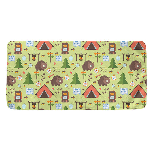 Cute Camping Pattern Print Towel