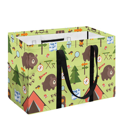 Cute Camping Pattern Print Utility Tote Bag