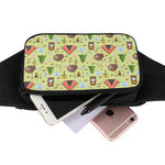 Cute Camping Pattern Print Waist Bag