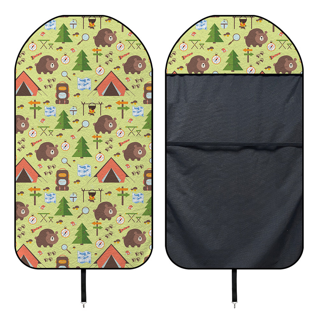 Cute Camping Pattern Print Waterproof Car Seat Cover