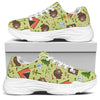 Cute Camping Pattern Print White Chunky Shoes