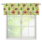 Cute Camping Pattern Print Window Valance