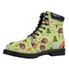 Cute Camping Pattern Print Work Boots