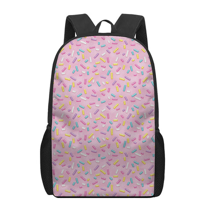 Cute Candy Pattern Print 17 Inch Backpack