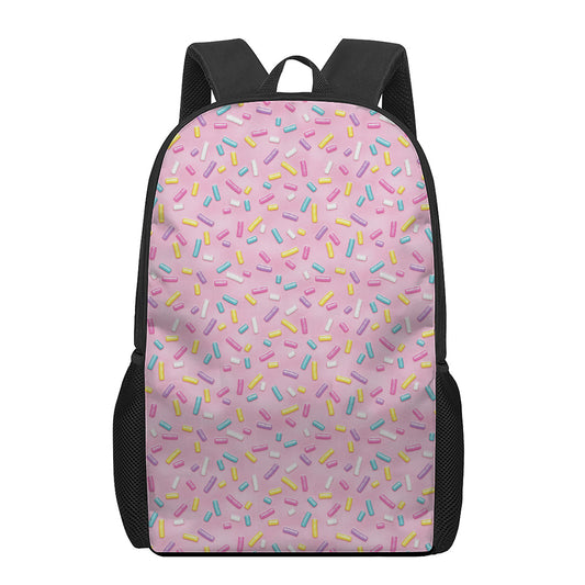 Cute Candy Pattern Print 17 Inch Backpack
