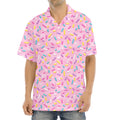 Cute Candy Pattern Print Aloha Shirt