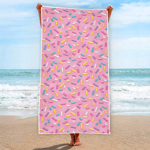 Cute Candy Pattern Print Beach Towel