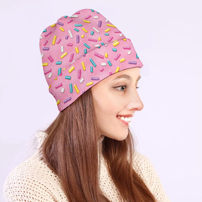Cute Candy Pattern Print Beanie