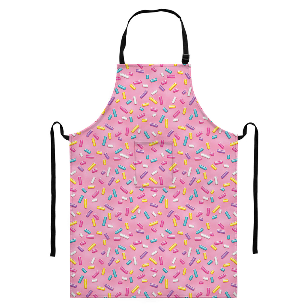 Cute Candy Pattern Print Bib Apron With Pocket