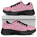Cute Candy Pattern Print Black Chunky Shoes
