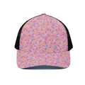 Cute Candy Pattern Print Black Mesh Trucker Hat