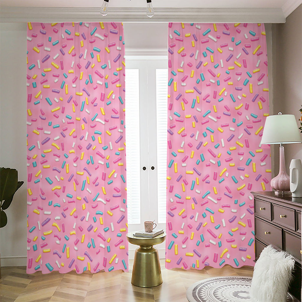 Cute Candy Pattern Print Blackout Pencil Pleat Curtains