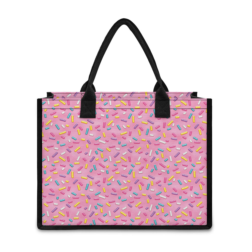 Cute Candy Pattern Print Canvas Tote Bag