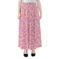 Cute Candy Pattern Print Chiffon Maxi Skirt