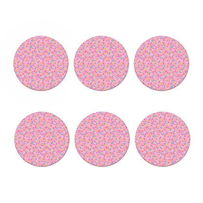 Cute Candy Pattern Print Coaster Set