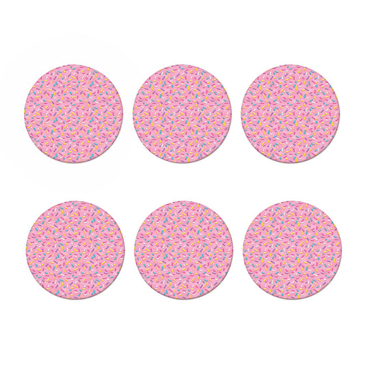 Cute Candy Pattern Print Coaster Set