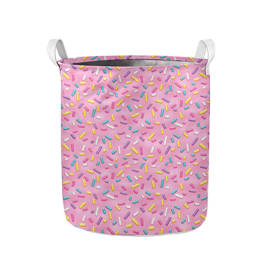 Cute Candy Pattern Print Collapsible Laundry Basket