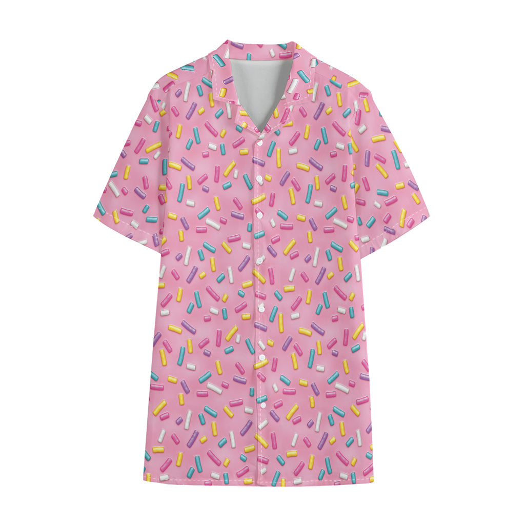 Cute Candy Pattern Print Cotton Hawaiian Shirt