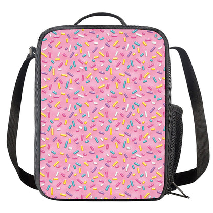 Cute Candy Pattern Print Crossbody Lunch Bag