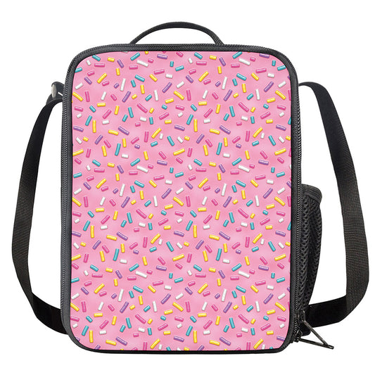 Cute Candy Pattern Print Crossbody Lunch Bag