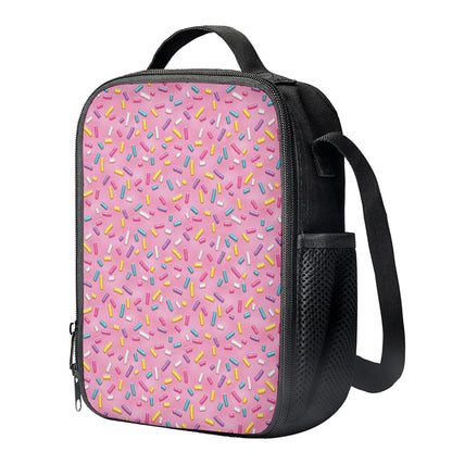 Cute Candy Pattern Print Crossbody Lunch Bag