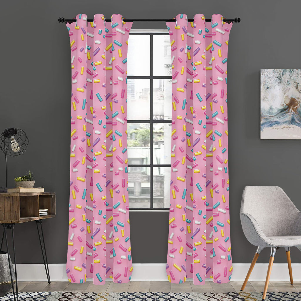 Cute Candy Pattern Print Curtain