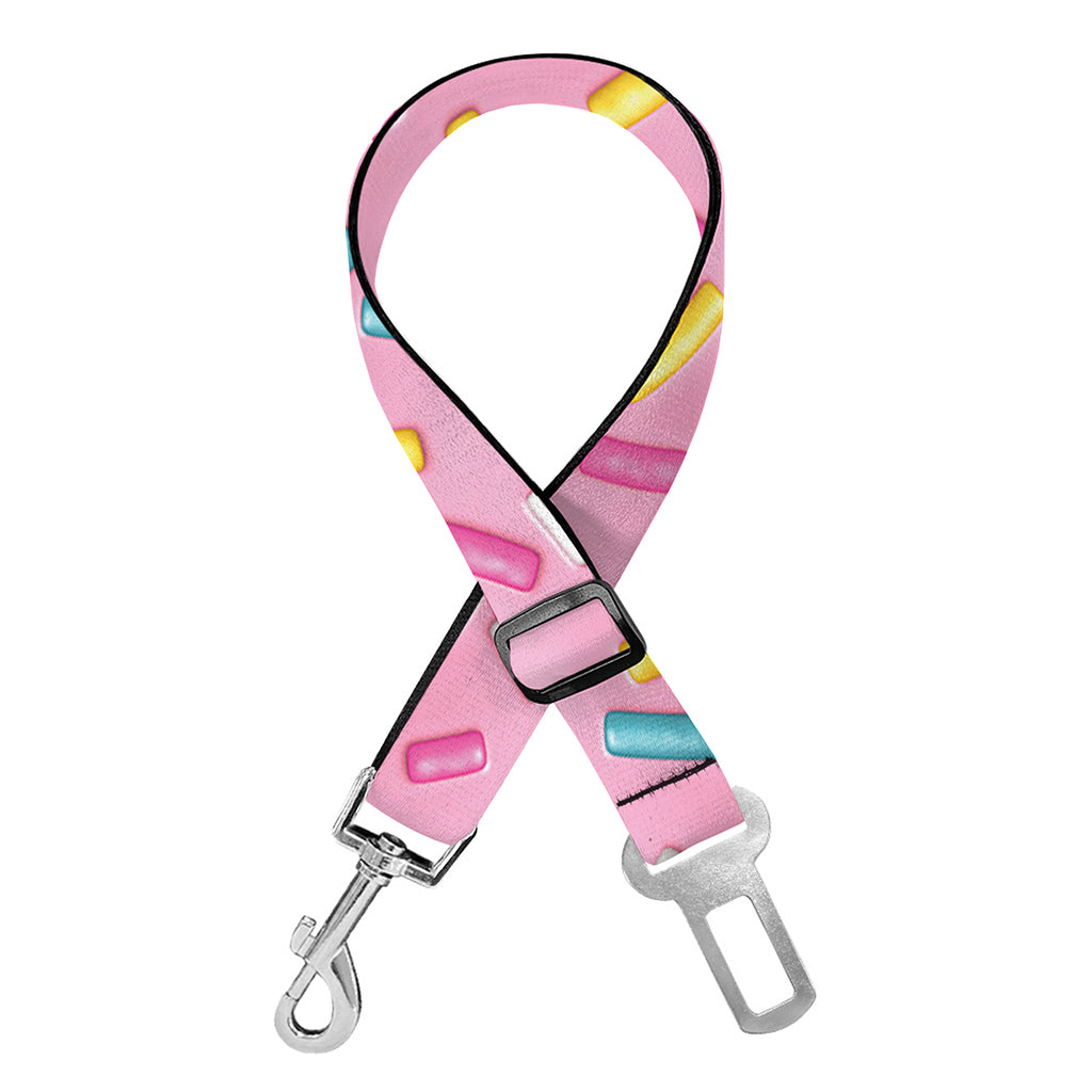 Cute Candy Pattern Print Dog Seat Belt