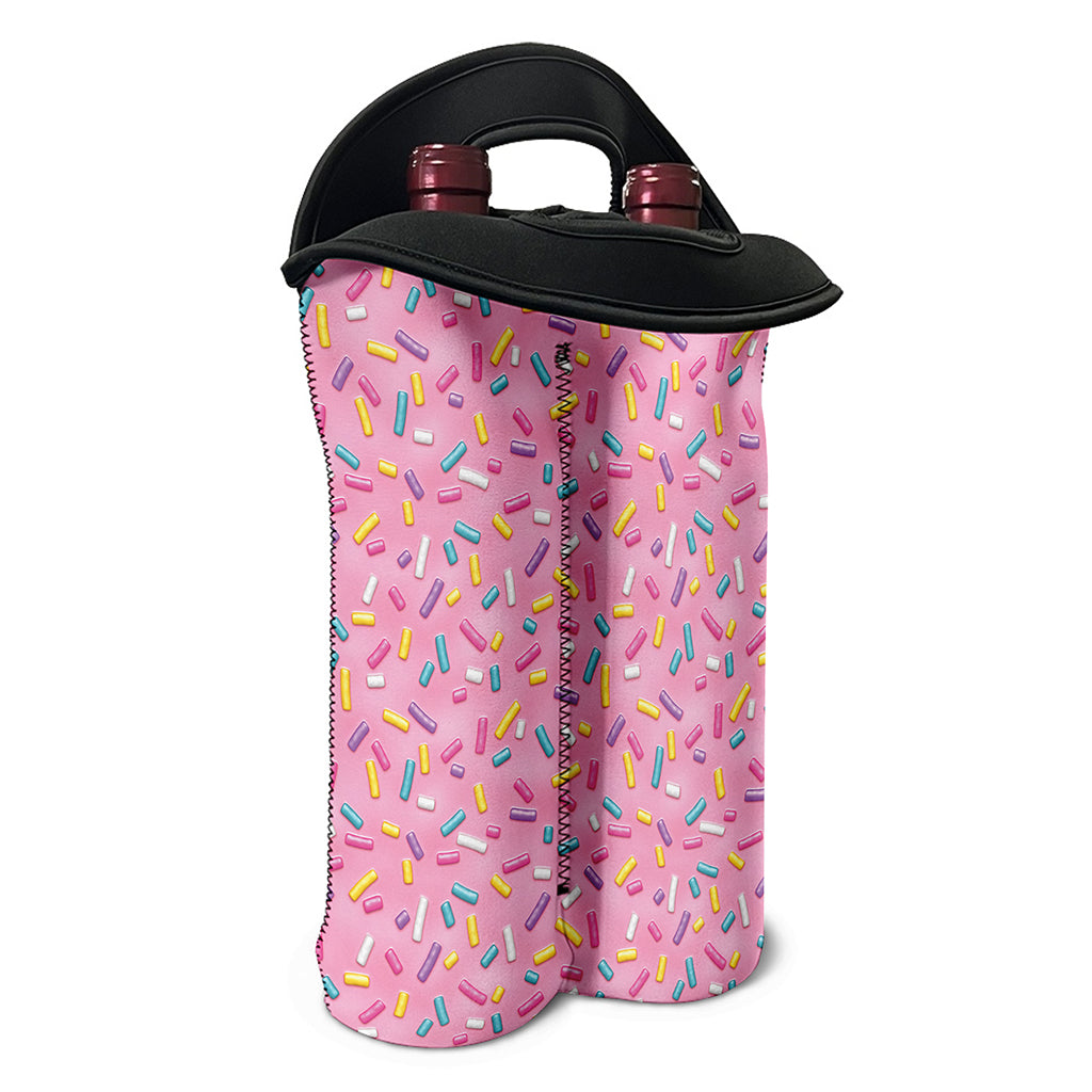 Cute Candy Pattern Print Double Neoprene Wine Tote