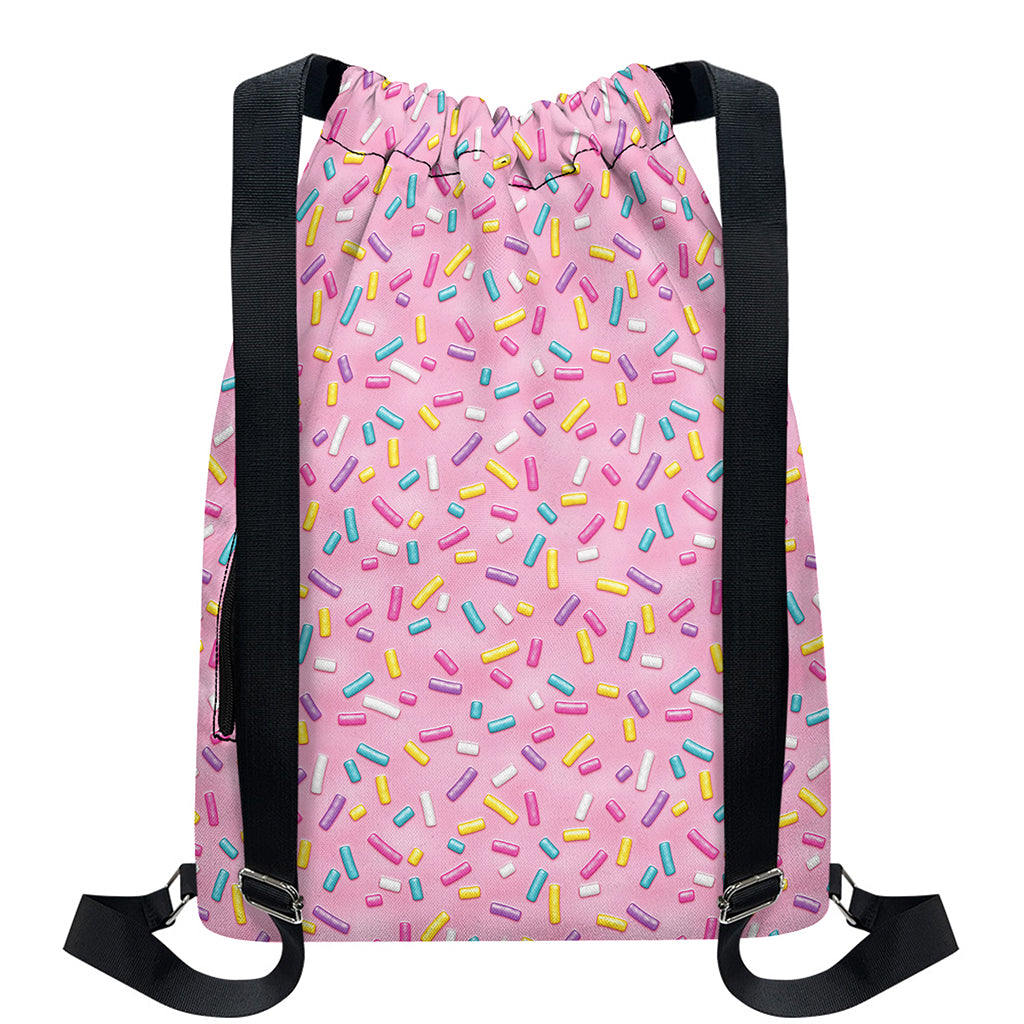 Cute Candy Pattern Print Drawstring Backpack