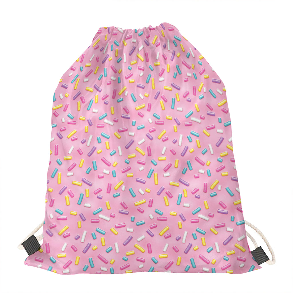 Cute Candy Pattern Print Drawstring Bag