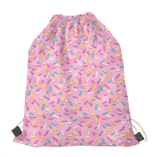 Cute Candy Pattern Print Drawstring Bag